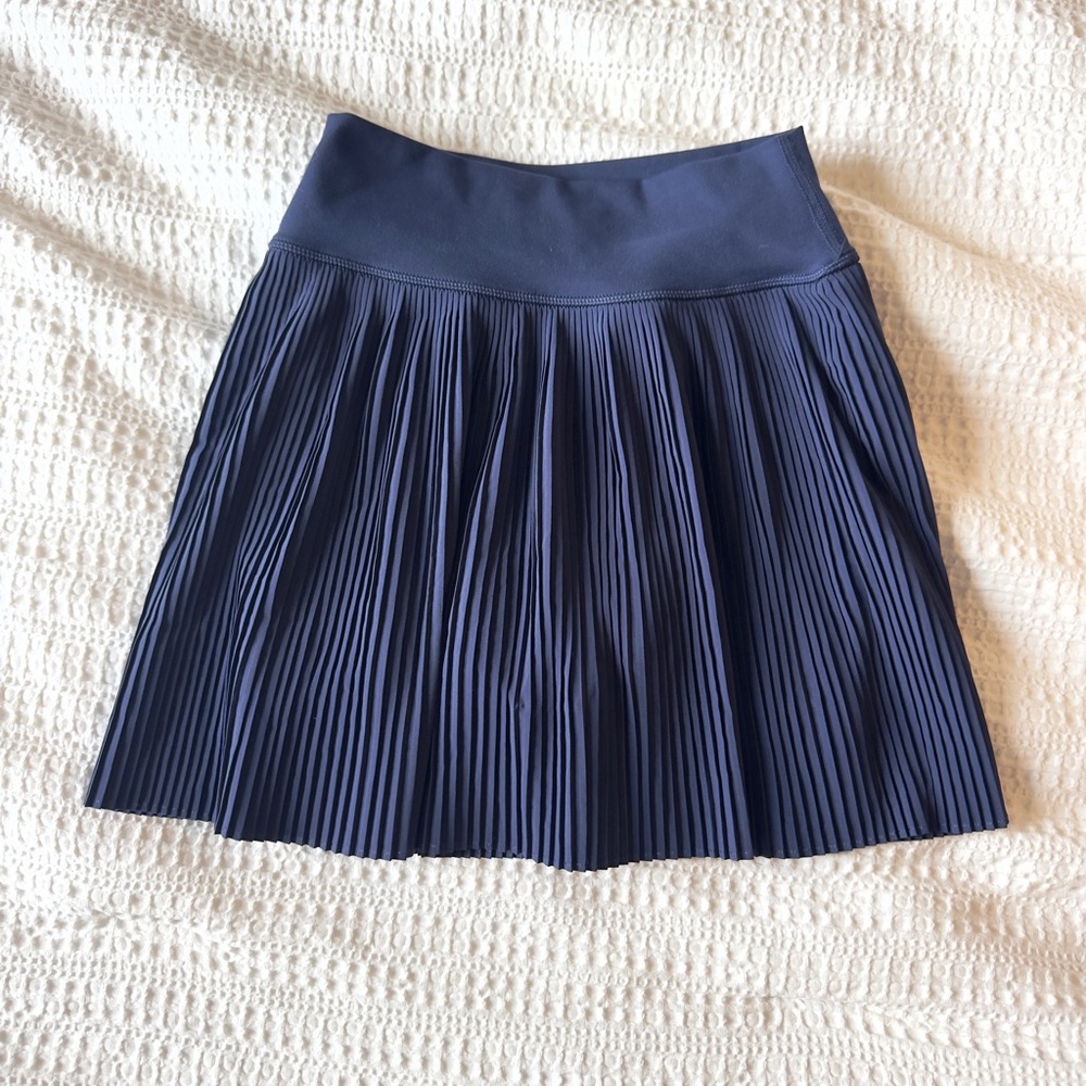YOGALICIOUS Navy Pleated Skirt